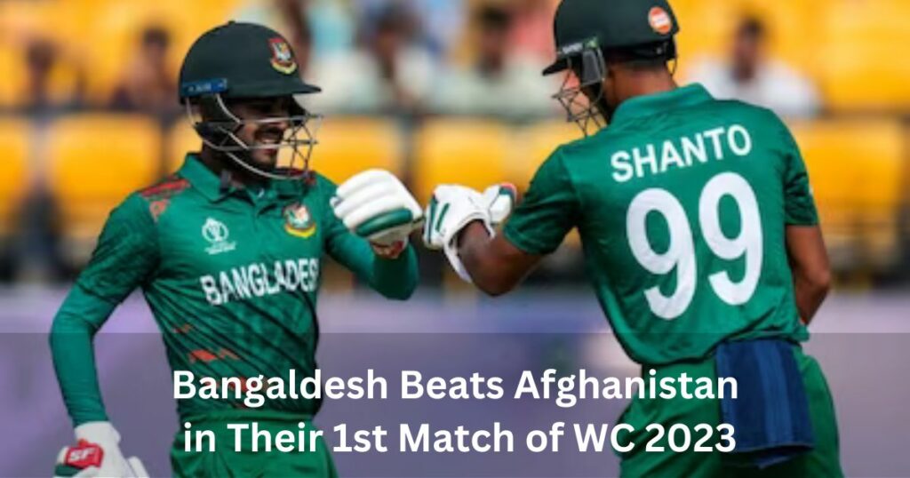 Bangladesh Wins Against Afghanistan