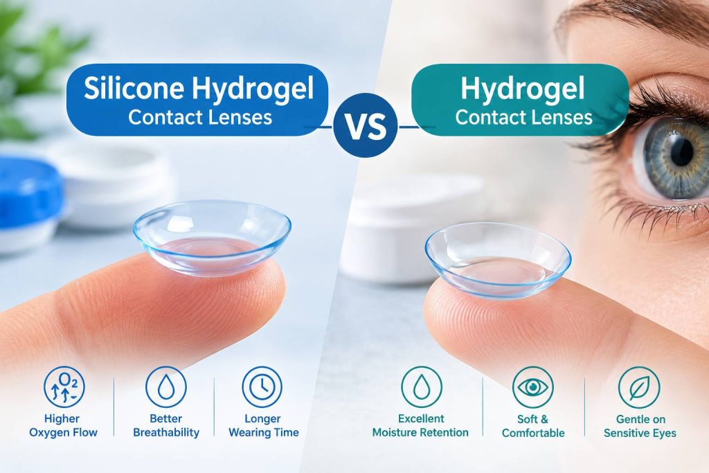 Silicone Hydrogel vs. Hydrogel Contact Lenses: A Complete Guide